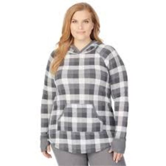 Cuddl Duds Stretch Thermal Long Sleeve Hoodie Tunic and pants set  2 pieces 2x - Picture 3 of 9